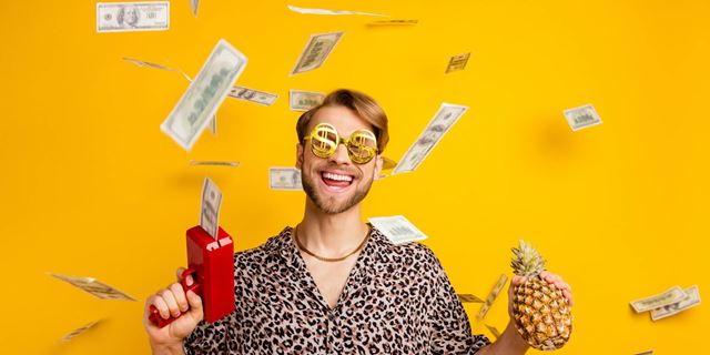 Ung mann med mye penger