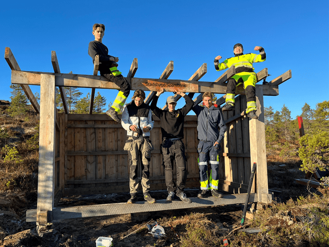 Gapahuken opp mot Blåheia