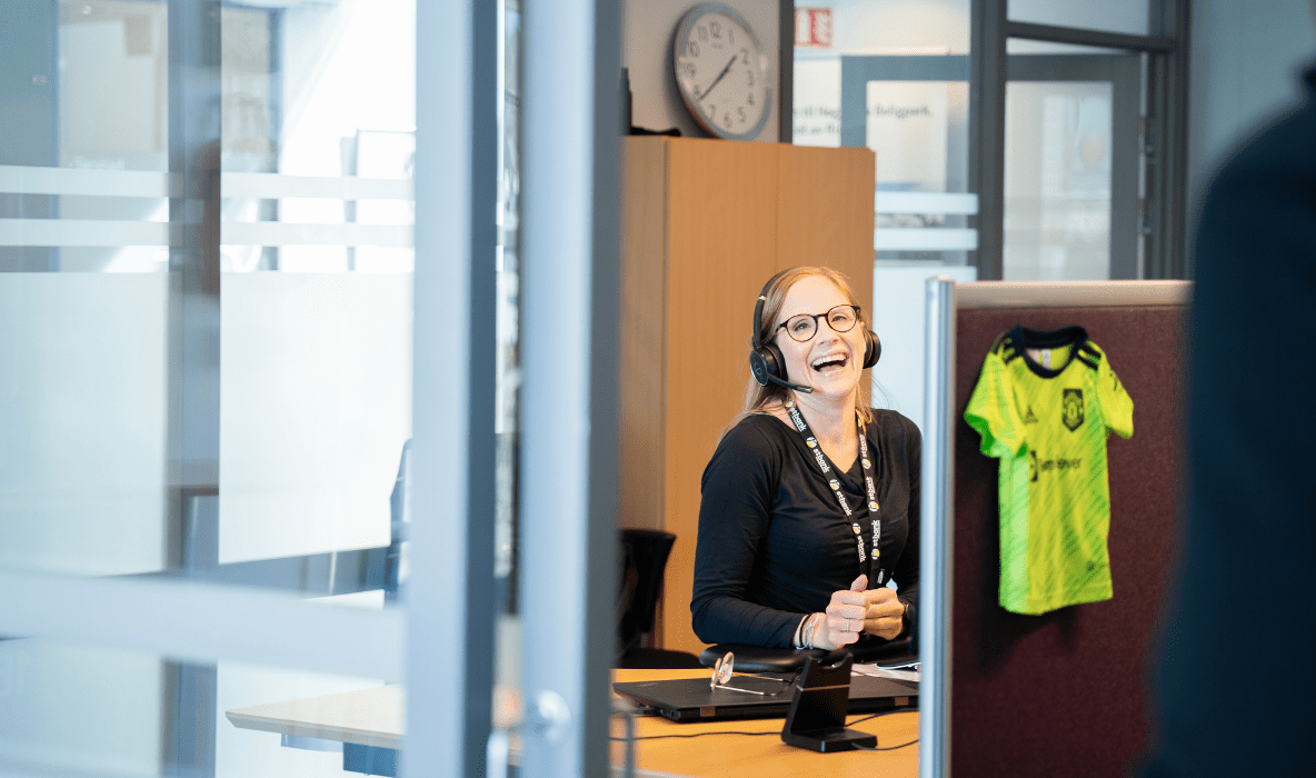 Ingrid i kundesenteret